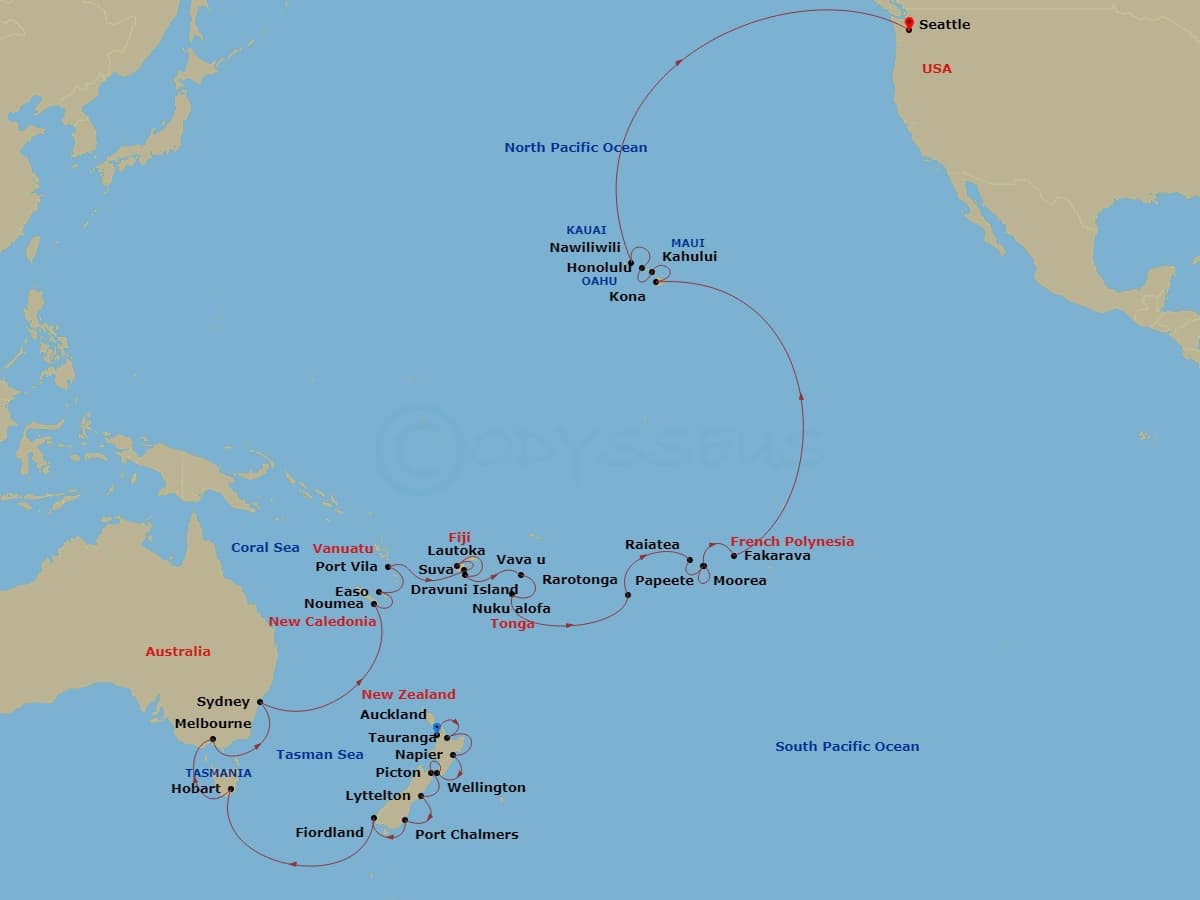 Cruise Itinerary Map