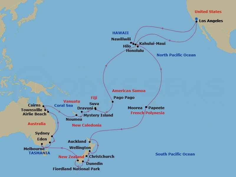 Cruise Itinerary Map