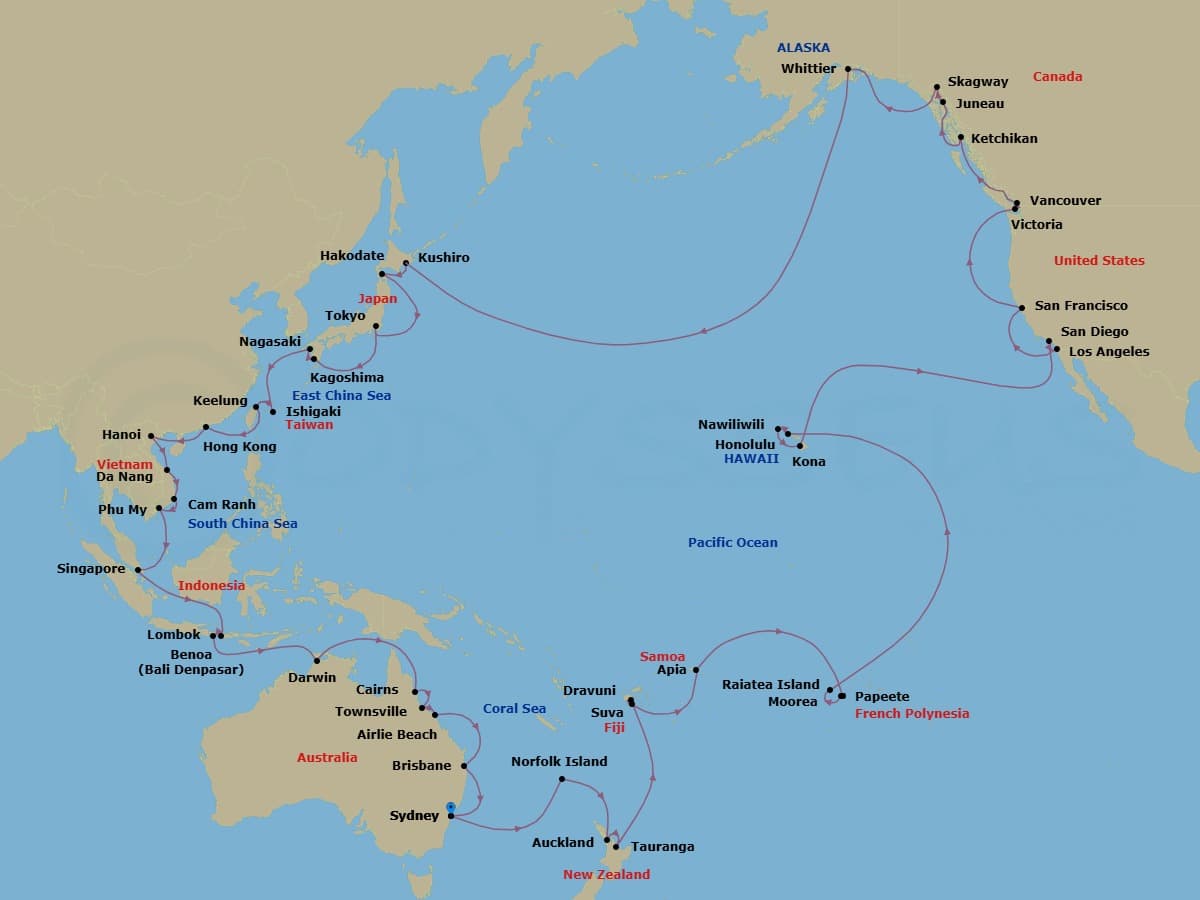 Cruise Itinerary Map