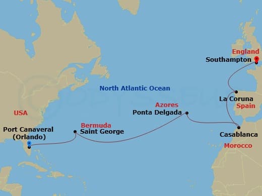 Cruise Itinerary Map