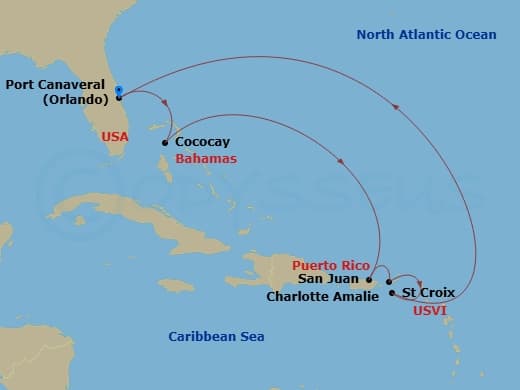 Cruise Itinerary Map