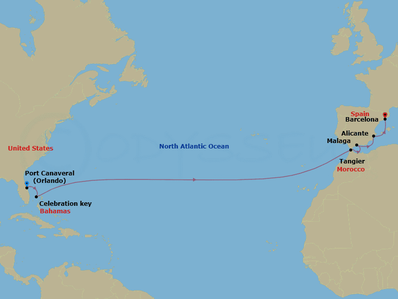 Cruise Itinerary Map