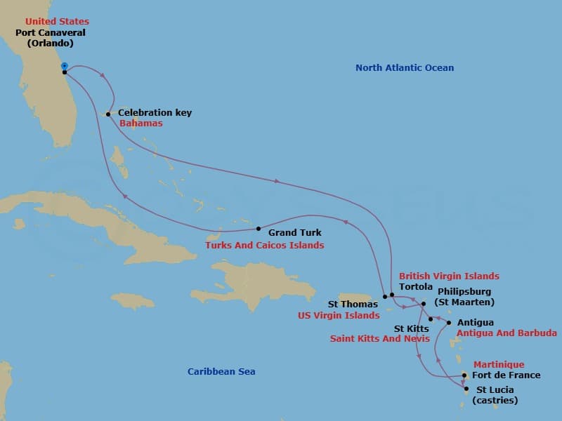 Cruise Itinerary Map