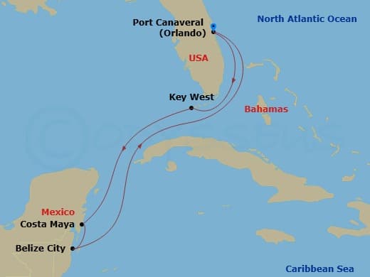 Cruise Itinerary Map