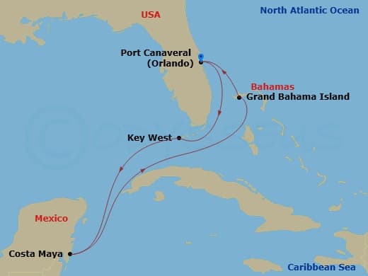 Cruise Itinerary Map