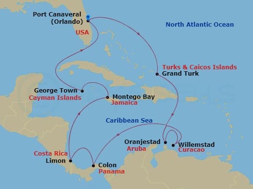 Cruise Itinerary Map