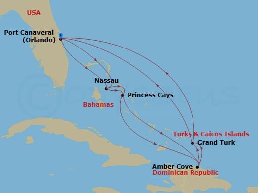 Cruise Itinerary Map