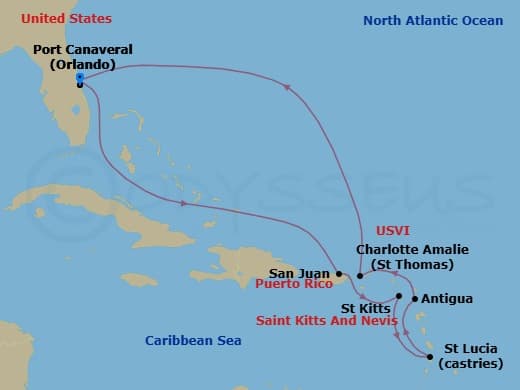 Cruise Itinerary Map