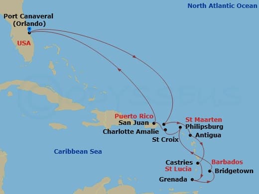 Cruise Itinerary Map