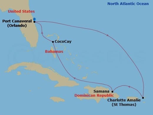 Cruise Itinerary Map