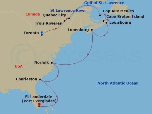 Cruise Itinerary Map