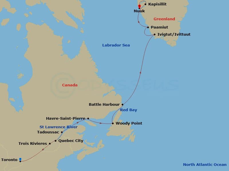 Cruise Itinerary Map