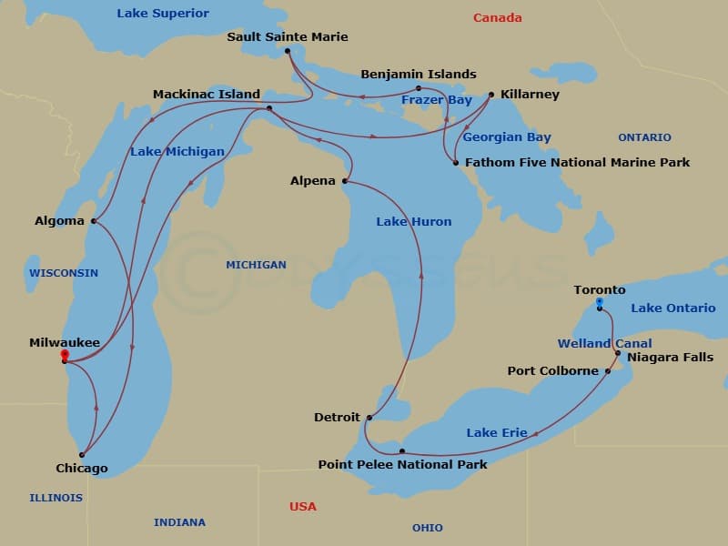 Cruise Itinerary Map
