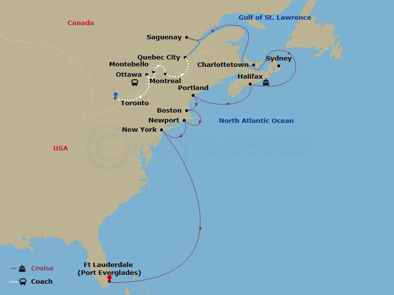 Cruise Itinerary Map