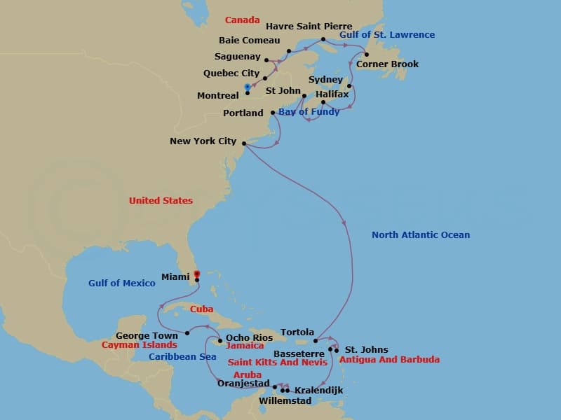 Cruise Itinerary Map