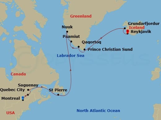 Cruise Itinerary Map