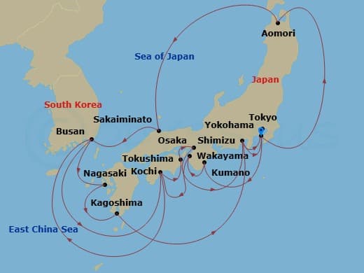 Cruise Itinerary Map