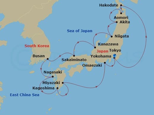 Cruise Itinerary Map