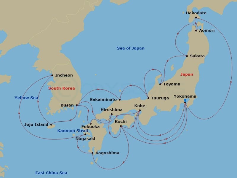 Cruise Itinerary Map