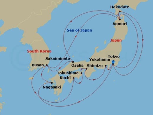 Cruise Itinerary Map