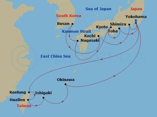 Cruise Itinerary Map
