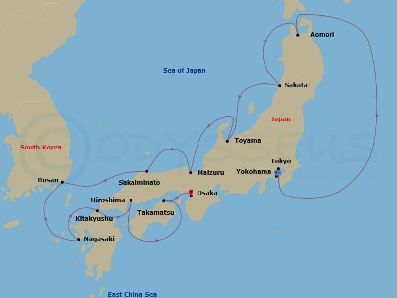 Cruise Itinerary Map