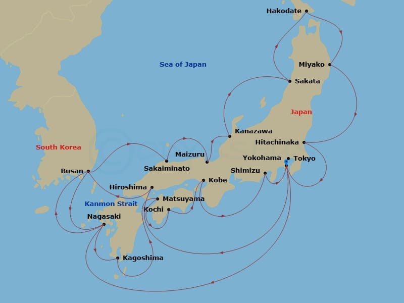 Cruise Itinerary Map
