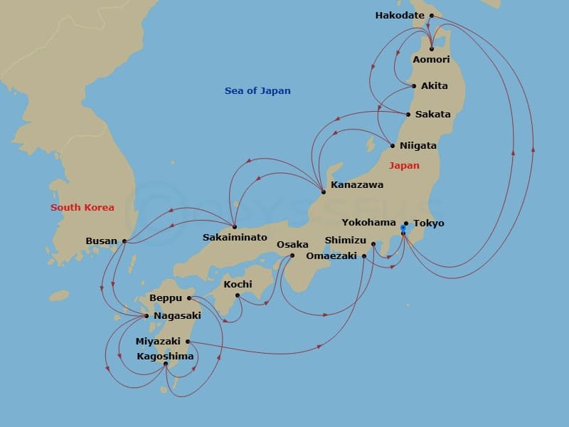 Cruise Itinerary Map