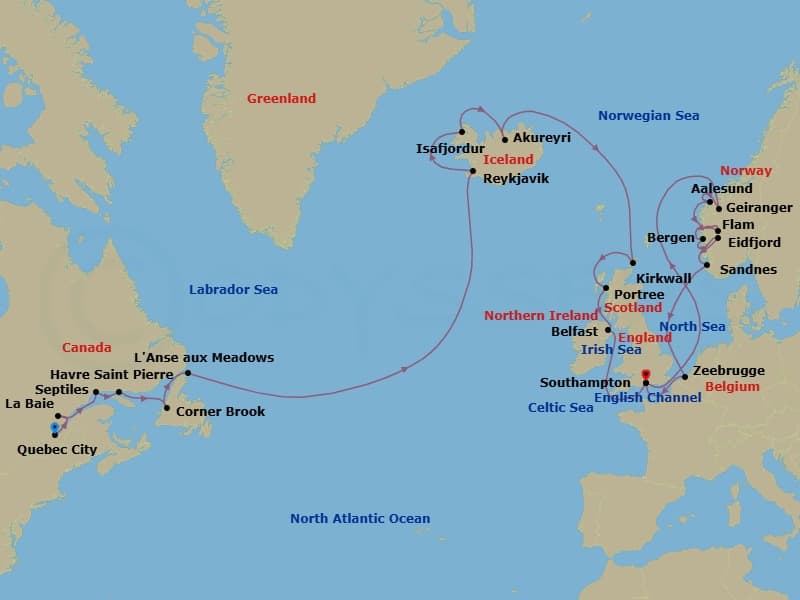 Cruise Itinerary Map