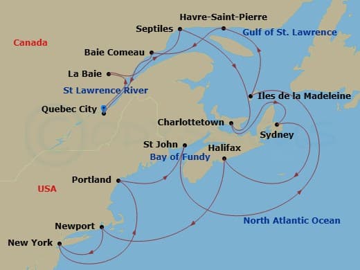 Cruise Itinerary Map
