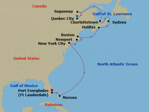 Cruise Itinerary Map