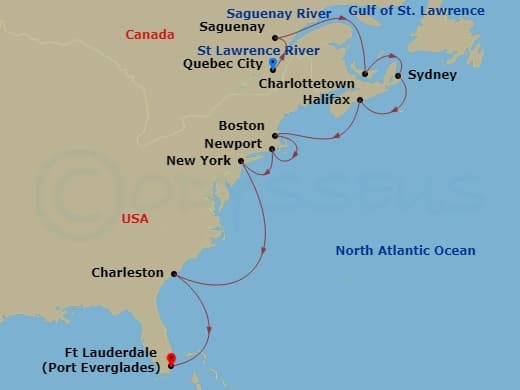 Cruise Itinerary Map