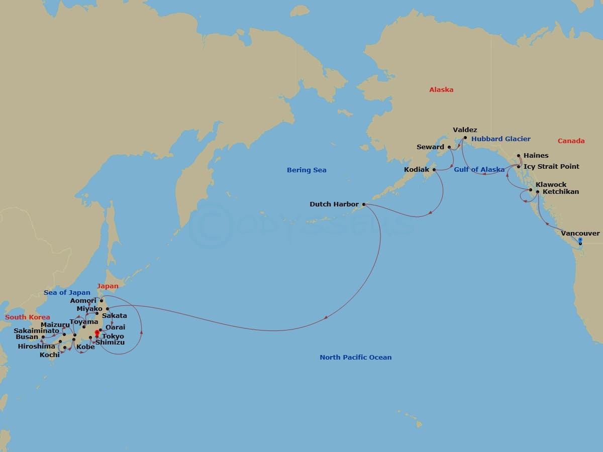 Cruise Itinerary Map