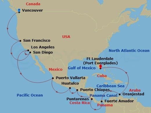 Cruise Itinerary Map