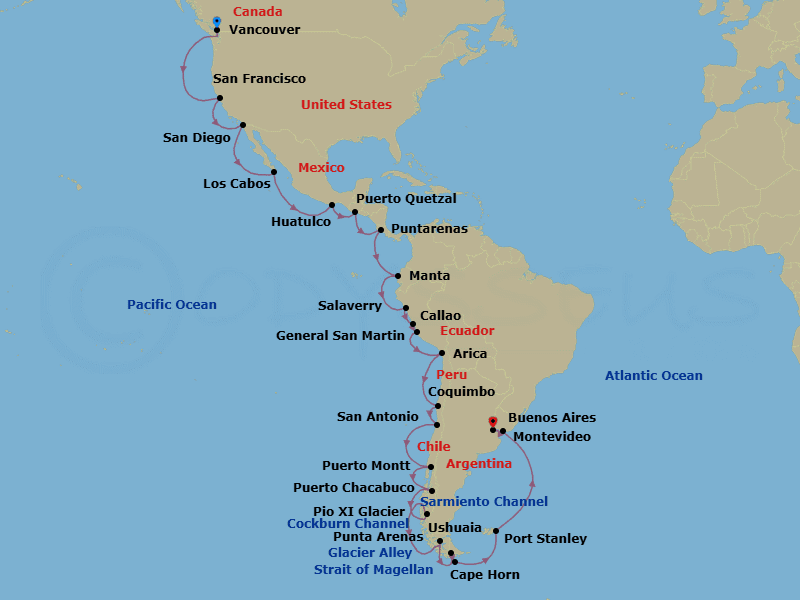 Cruise Itinerary Map